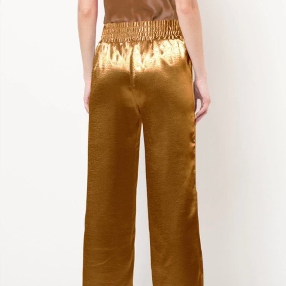 CINQ A SEPT Kylie Satin High-Rise Pants: Cinnamon - Picture 5 of 16